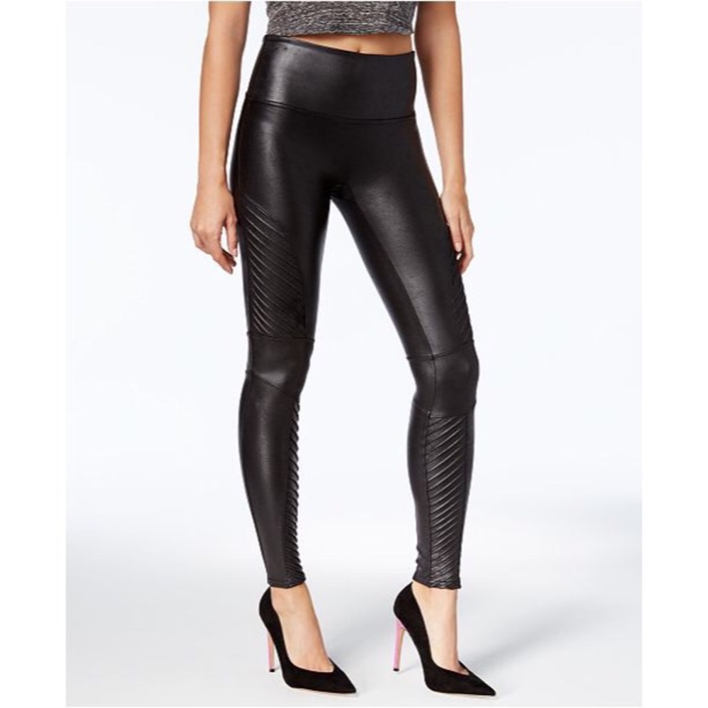 Spanx high waist faux leather Moro leggings